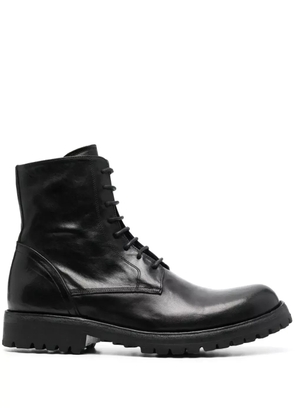 Officine Creative lace-up leather boots - Black
