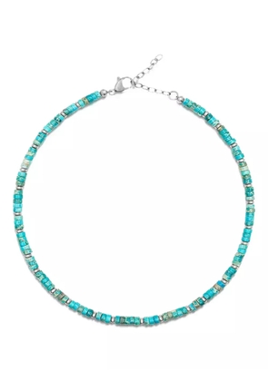 Nialaya Jewelry turquoise choker necklace - Silver