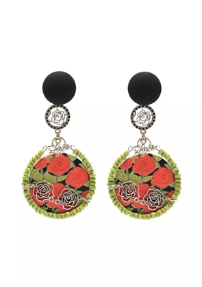 Amir Slama Bijoux Love floral-print earring - Green