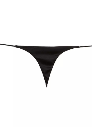 Fleur Du Mal 'Luxe' V-string - Black