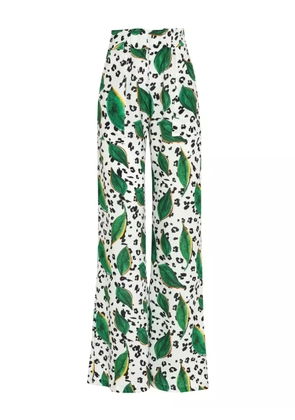 Brigitte graphic-print trousers - White