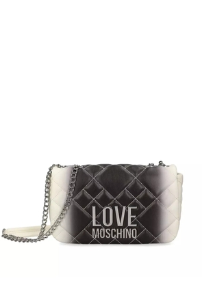 Love Moschino logo-lettering crossbody bag - Black