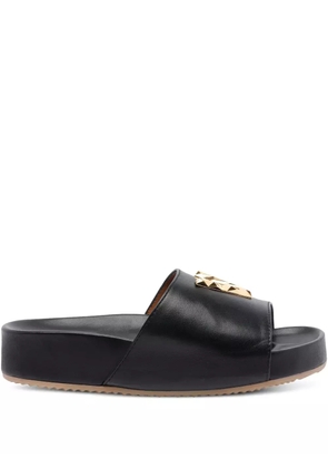 Via Roma 15 45mm stud-embellished slides - Black