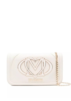 Love Moschino logo-plaque chain-strap crossbody bag - Neutrals