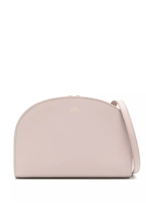 A.P.C. Demi Lune leather cross body bag - Grey