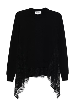 Monse lace-insert sweater - Black