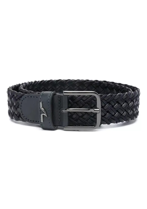Paul & Shark interwoven-design leather belt - Blue
