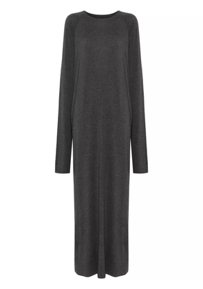Norma Kamali raglan-sleeve side-slit dress - Grey