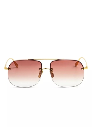 Linda Farrow square-frame sunglasses - Gold