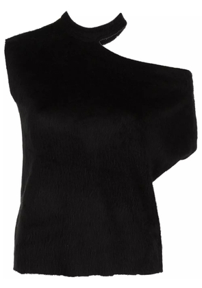 RTA asymmetric cut-detail T-shirt - Black