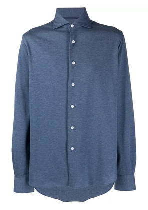 Orian spread collar piqué shirt - Blue