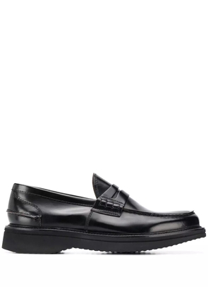 Green George classic slip-on loafers - Black