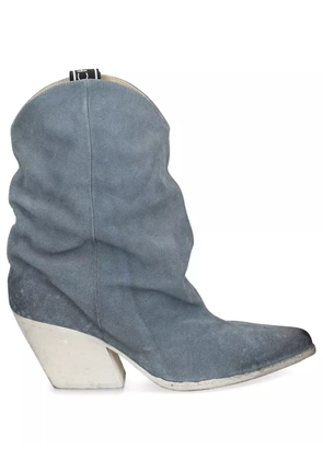 Elena Iachi distressed suede boots - Black