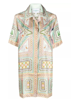 Casablanca Le Labyrinthe silk shift dress - Green