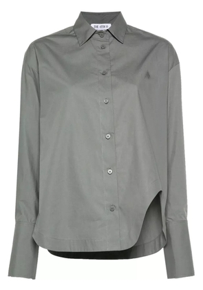 The Attico Eliza logo-embroidered shirt - Grey