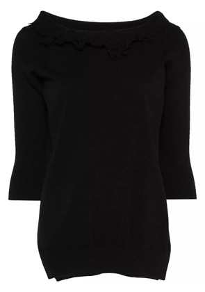 Ermanno Scervino embroidered sweater - Black