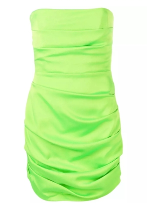 Alex Perry Colten pleated strapless minidress - Green