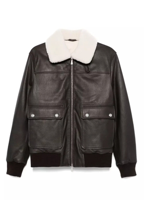 Eleventy shearling bomber jacket - Brown