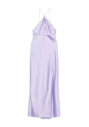 Patrizia Pepe satin maxi dress - Purple
