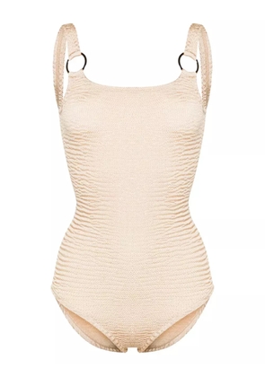 PARAMIDONNA Sophia Sugar crinkled swimsuit - Neutrals