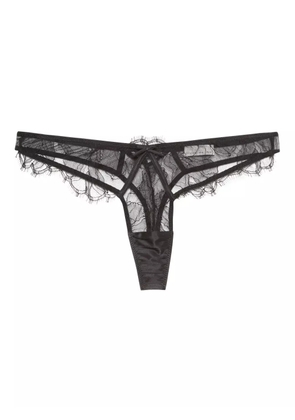 Fleur Du Mal Sophia lace thong - Black