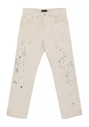 Purple Brand paint-splatter jeans - Neutrals