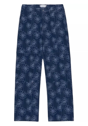 Honor The Gift flower-jacquard 'Indigo' jeans - Blue