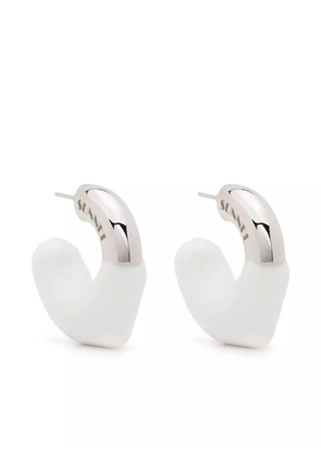 Sunnei Rubberized Small Earrings - Silver