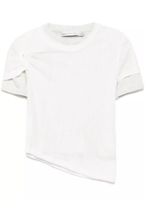 Christopher Esber sheer ribbed T-shirt - White