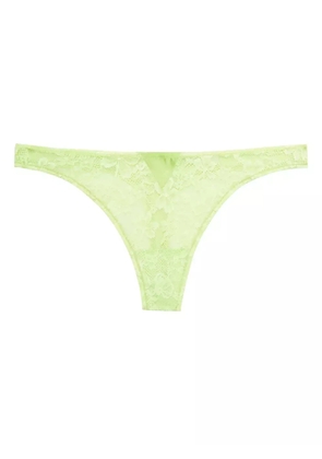Fleur Du Mal Le Stretch lace thong - Green