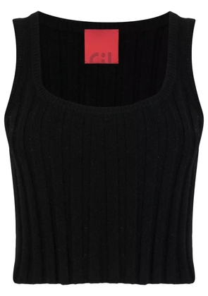 Cashmere In Love Orla cashmere cropped top - Black