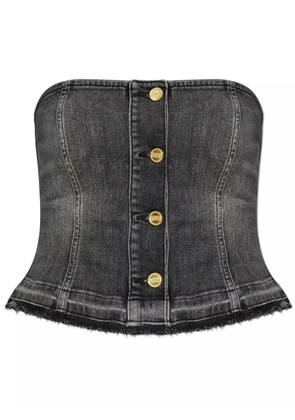 GANNI denim top - Grey