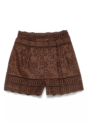 Ermanno Scervino broderie anglaise shorts - Brown