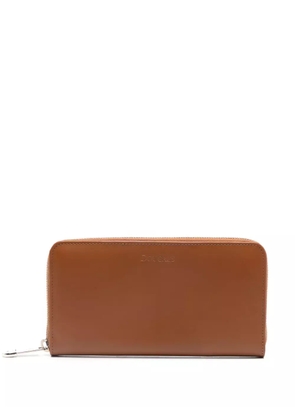 Doucal's leather continental wallet - Brown