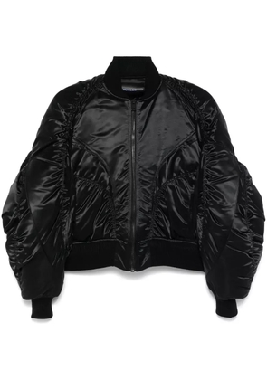 Mugler satin bomber jacket - Black