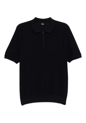 BOSS zip-fastening polo shirt - Blue