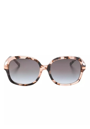 Michael Kors tortoiseshell-effect square-frame sunglasses - Pink