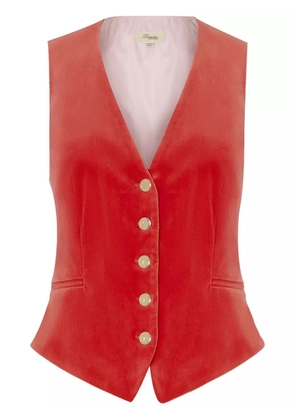 Temperley London velvet waistcoat - Red
