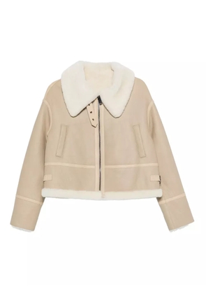 Liska shearling belted jacket - Neutrals