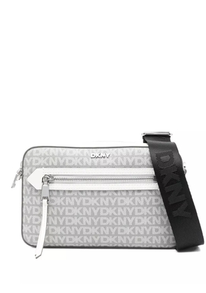 DKNY logo-monogram shoulder bag - White