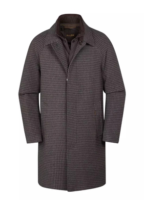 Moorer Marden-H-Pp houndstooth collared coat - Grey