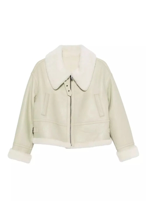 Liska shearling biker jacket - Green