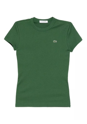 Lacoste logo-appliqué cotton T-shirt - Green