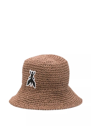 Patrizia Pepe logo-embroidered bucket hat - Brown