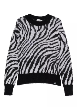 Pence zebra-print crew-neck sweater - Black