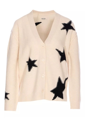 Zadig&Voltaire star-intarsia cashmere cardigan - Neutrals