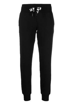 DKNY logo-print drawstring track pants - Black