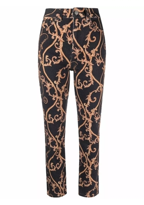 GANNI baroque-print jeans - Black