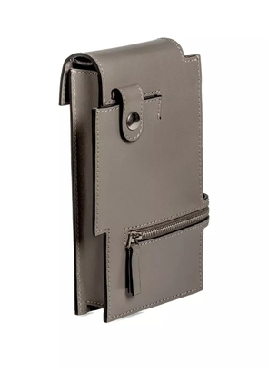 Merryl Tielman mini Jimmy flap pocket leather bag - Grey