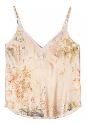 Camilla V-neck top - Neutrals